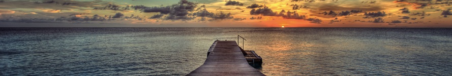 sunset at floating pier